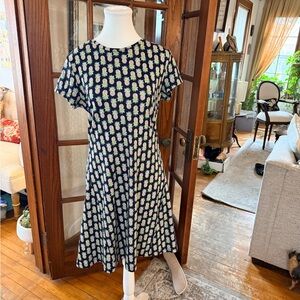 The Limited Blue Dress with Pineapple Pattern